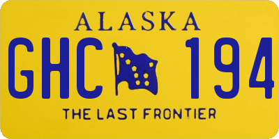 AK license plate GHC194