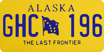 AK license plate GHC196