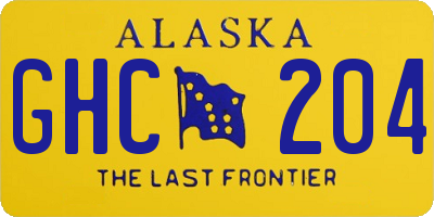 AK license plate GHC204