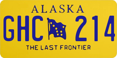 AK license plate GHC214