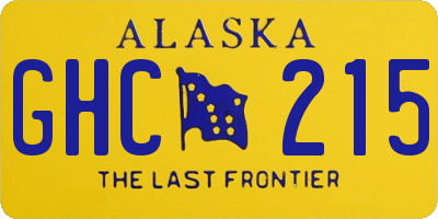 AK license plate GHC215