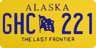 AK license plate GHC221