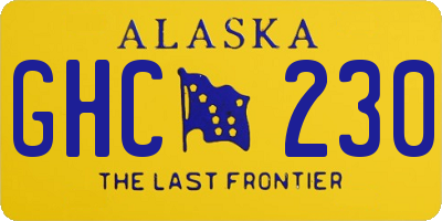 AK license plate GHC230