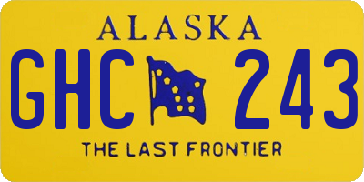 AK license plate GHC243