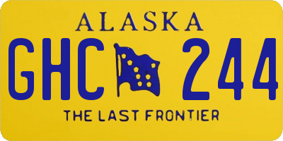 AK license plate GHC244