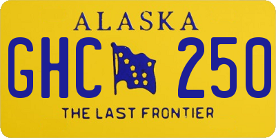 AK license plate GHC250