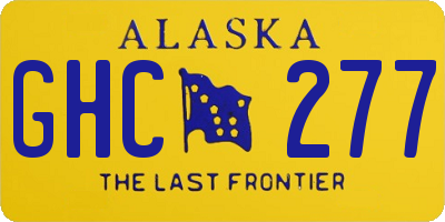 AK license plate GHC277