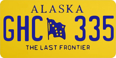 AK license plate GHC335