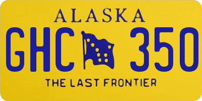 AK license plate GHC350