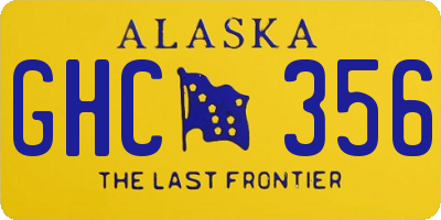 AK license plate GHC356