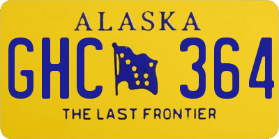 AK license plate GHC364