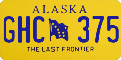 AK license plate GHC375