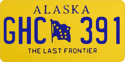 AK license plate GHC391