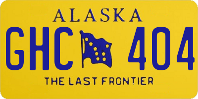 AK license plate GHC404
