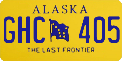 AK license plate GHC405