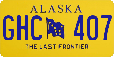 AK license plate GHC407