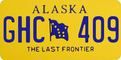 AK license plate GHC409