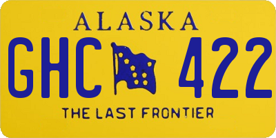 AK license plate GHC422
