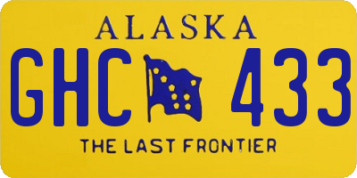 AK license plate GHC433
