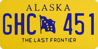AK license plate GHC451