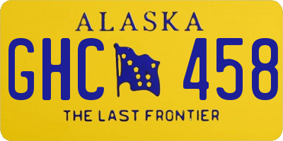 AK license plate GHC458