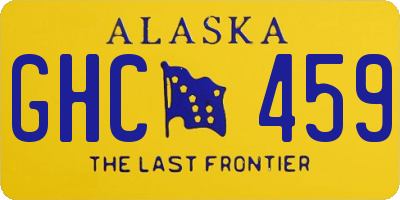 AK license plate GHC459