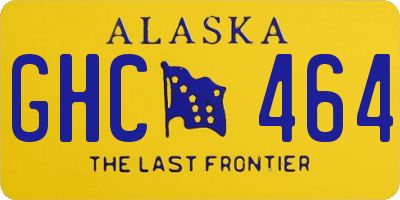 AK license plate GHC464