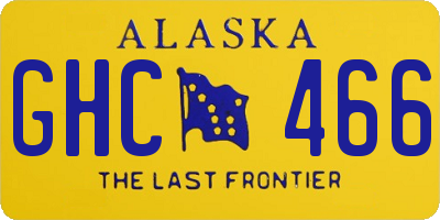 AK license plate GHC466
