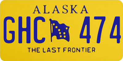 AK license plate GHC474