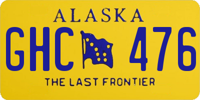 AK license plate GHC476