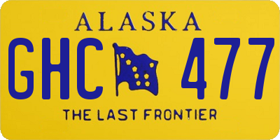 AK license plate GHC477