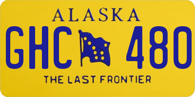 AK license plate GHC480