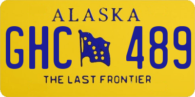 AK license plate GHC489