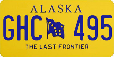AK license plate GHC495