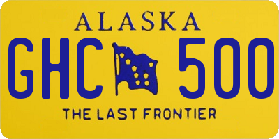 AK license plate GHC500