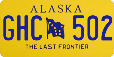 AK license plate GHC502