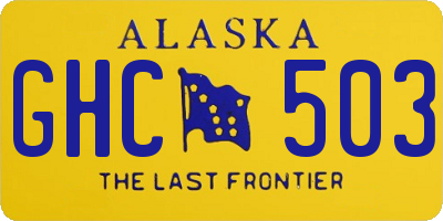 AK license plate GHC503