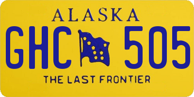 AK license plate GHC505