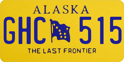 AK license plate GHC515