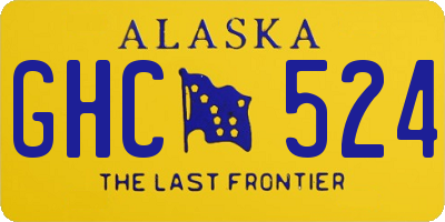 AK license plate GHC524