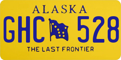 AK license plate GHC528