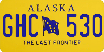 AK license plate GHC530