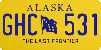 AK license plate GHC531