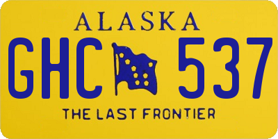 AK license plate GHC537