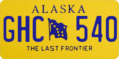 AK license plate GHC540