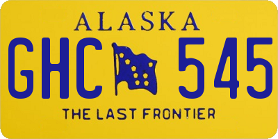 AK license plate GHC545