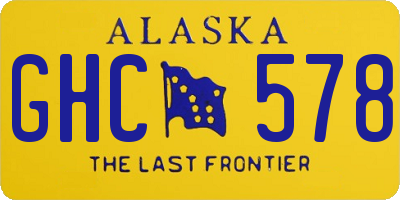 AK license plate GHC578