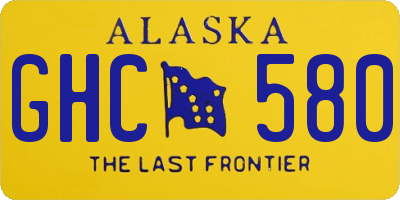 AK license plate GHC580