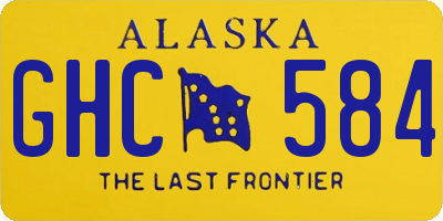 AK license plate GHC584