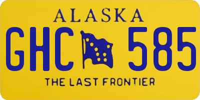 AK license plate GHC585